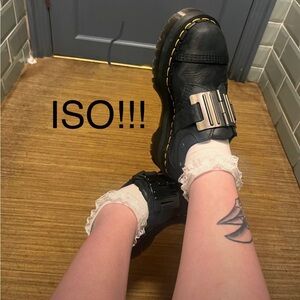 Doc Martens 8053 quad hinge buckle leather shoes